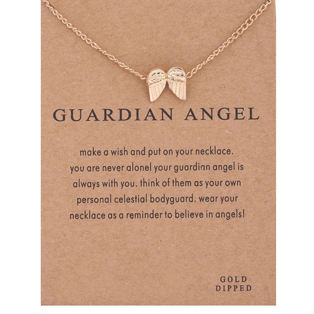 Angel Wings Necklace with Inspirational Card